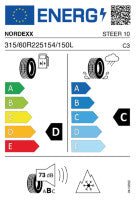 Laden Sie das Bild in den Galerie-Viewer, 315/60R22,5 154/150L Nordexx Steer10 M+S 3PMSF
